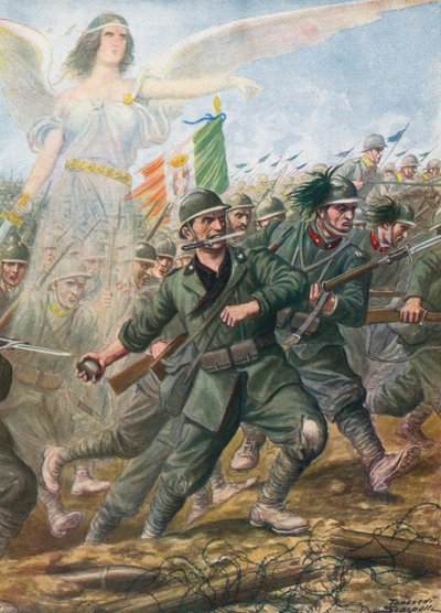 ピアーベ川の戦い、1918年 作： Tancredi Scarpelli