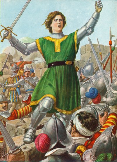 カテリーナスフォルツァが1500年1月12日にフォルリでのレジスタンスをリード 作： Tancredi Scarpelli