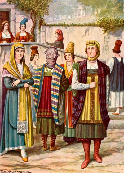 ギリシャ、アルゼンチンなどで見られる19世紀の衣装 作： Tancredi Scarpelli
