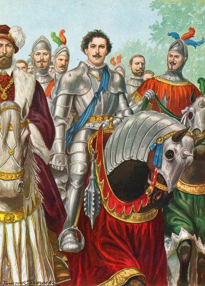 1503年のバルレッタの戦い後のエトーレフィエラモスカ 作： Tancredi Scarpelli