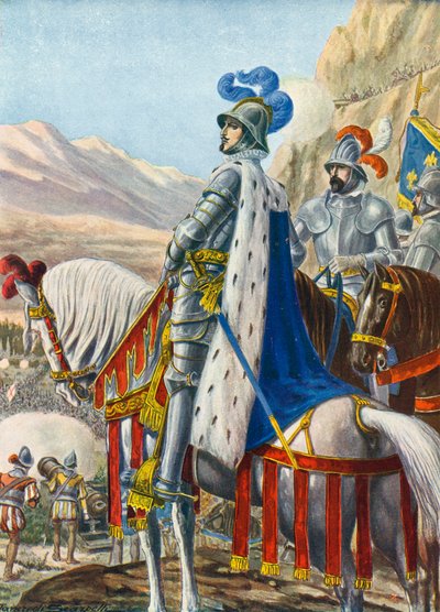 1515年8月15日にフランスのフランシス1世がアルプスを調査 作： Tancredi Scarpelli