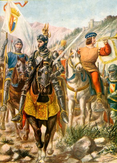 14世紀と15世紀のロンバルディアの兵士 作： Tancredi Scarpelli