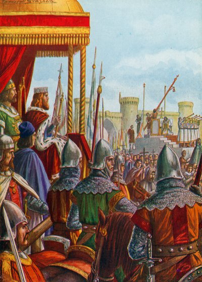 ミラノ、フレデリックバルバロッサに降伏、1162年 作： Tancredi Scarpelli