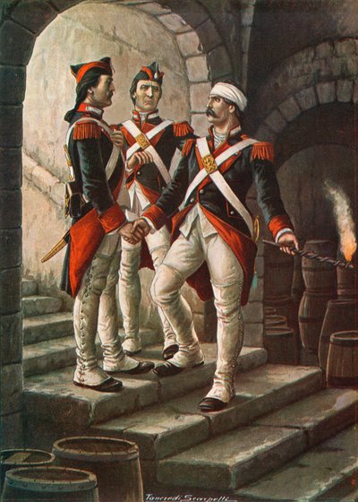 トリノ包囲戦でのピエトロミッカ、1706年 作： Tancredi Scarpelli