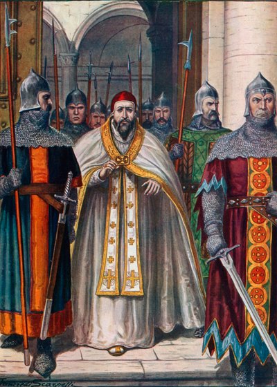 教皇マーティン私は皇帝コンスタンツの命令によりローマを去ることを余儀なくされました 作： Tancredi Scarpelli