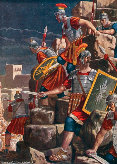 ティトゥスの指揮下にあるローマ人によるエルサレムの占領 作： Tancredi Scarpelli