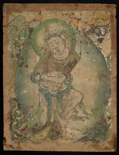 ダンシングフィギュア、キジル、新疆省、600-800（漆喰の色素） 作： Tang Dynasty Chinese School