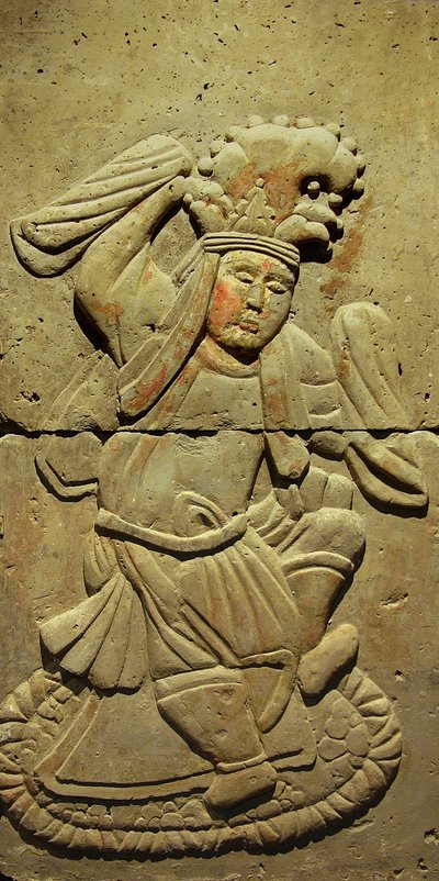 音楽家を描いたステイル（テラコッタ 作： Tang Dynasty Chinese School