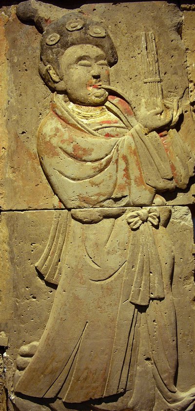 ミュージシャン、唐王朝とテラコッタの石碑 作： Tang Dynasty Chinese School