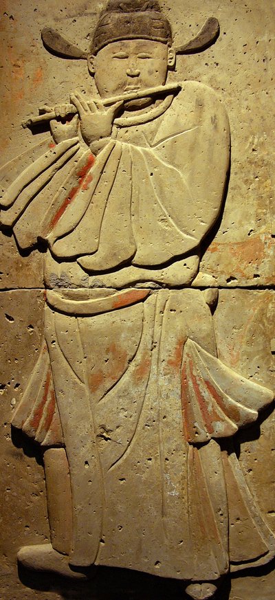 ミュージシャン、唐王朝とテラコッタの石碑 作： Tang Dynasty Chinese School