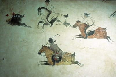 張太子の墓、唐時代の神龍2年、618-907年 作： Tang Dynasty Chinese School