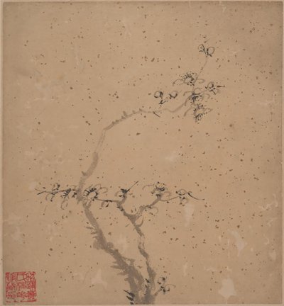 満開の梅、日付は 1840 年です。 作： Tang Yifen