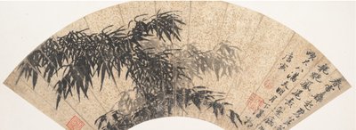 春の雷雨の中の竹、16 世紀初頭。 作： Yin Tang