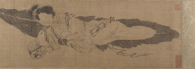 バナナの葉の上で眠る美女。 作： Yin Tang