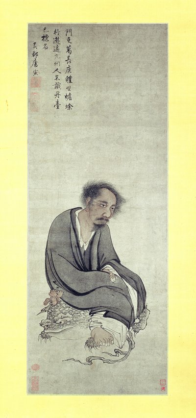 三本足のヒキガエルに座っている不滅のGeChanggeng、1506-10 作： Yin Tang