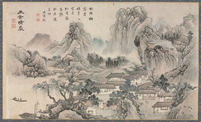 小湘江八景の一つ 作： Tani Buncho