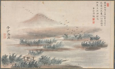 小湘江八景の一つ 作： Tani Buncho