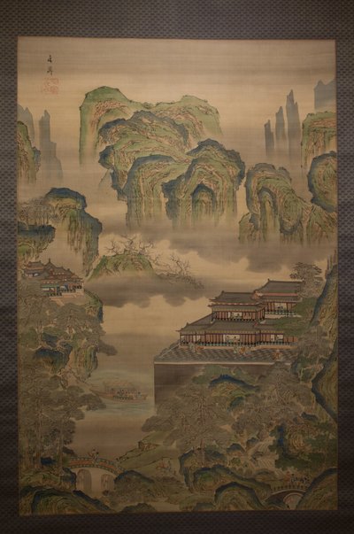 宮殿の風景 19世紀初頭 作： Tani Buncho