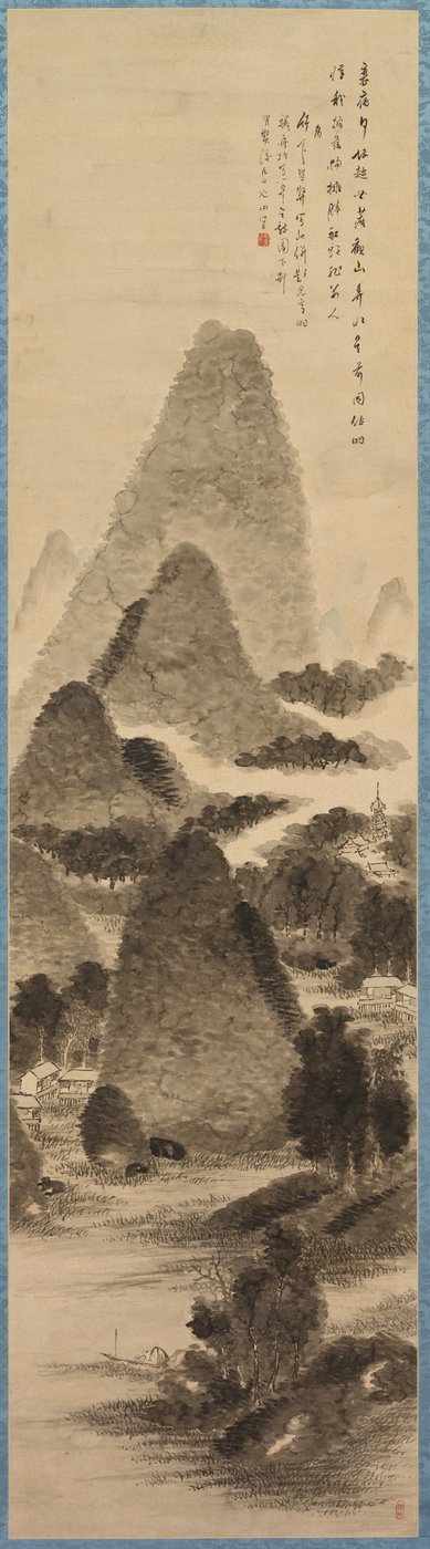 ボーターのある風景 作： Tanomura Chikuden