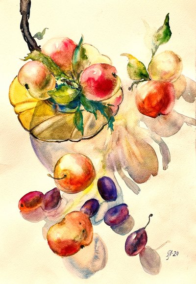 実りの豊かな静物画 作： Tanya Lundmark