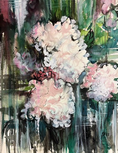 夢のような花柄のアブストラクト 作： Tanya Lundmark