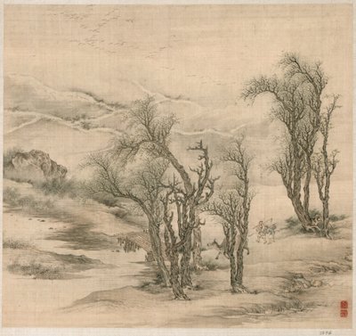 春の夜に農民を返す、1600年代初頭。 作： Tao Hong