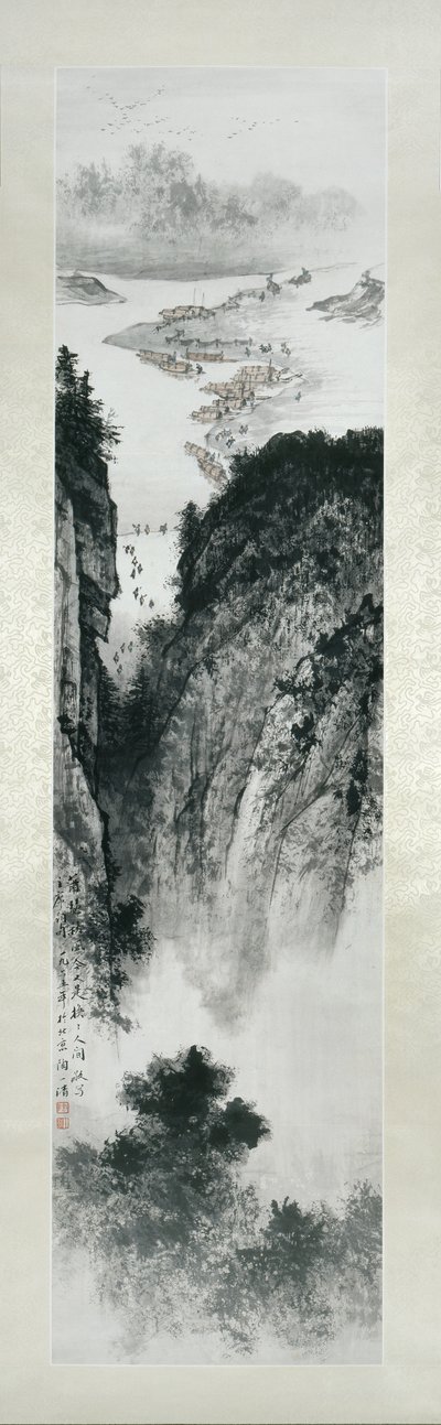 川の風景、1965 作： Tao Yiqing