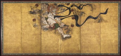 雷神雷神、1600年代半ば。 作： Tawaraya Sotatsu
