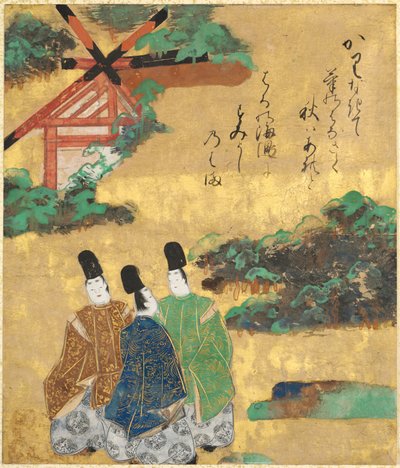 伊勢物語の住吉の浜 1600～1640年 作： Tawaraya Sotatsu
