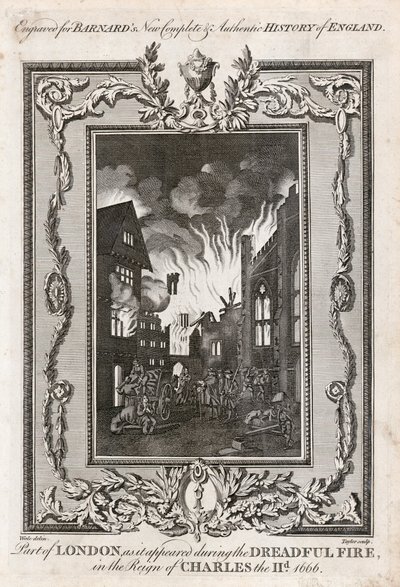 ロンドンの大火、1666 c1783 作： Taylor