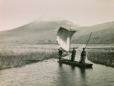 1900～1915年頃、東海道から見た富士山（写真） 作： Teijiro Takagi