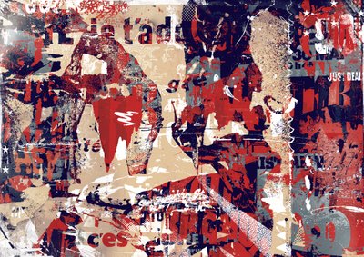抽象化I、2016年（キャンバスにコラージュ） 作： Teis Albers