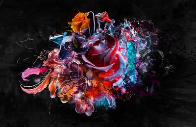 BOUQUET XVI、2018年（キャンバスにミクストメディア） 作： Teis Albers
