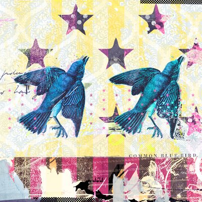 セリエの鳥、2015年（キャンバスにコラージュ） 作： Teis Albers