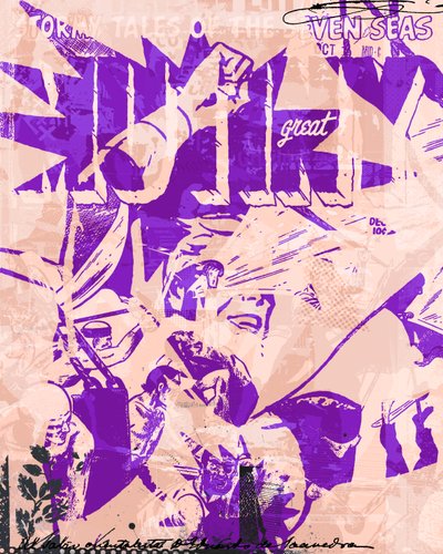 ブラスターマスター、2015年（キャンバスにコラージュ） 作： Teis Albers