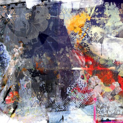 恵みからの落下、2015年（キャンバスにミクストメディア） 作： Teis Albers