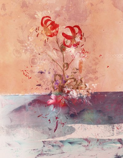 Floriage II、2020年（キャンバスにミクストメディア） 作： Teis Albers