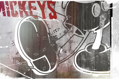 ミッキー、2016年（キャンバスにコラージュ） 作： Teis Albers