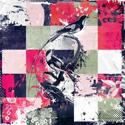 ナチュラルキルト、2013年（キャンバスにコラージュ） 作： Teis Albers