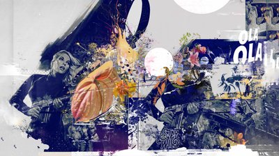 OLALA, 2016 (Colagem sobre tela) 作： Teis Albers