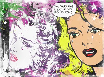 Oh Darling!、2015年（キャンバスにコラージュ） 作： Teis Albers