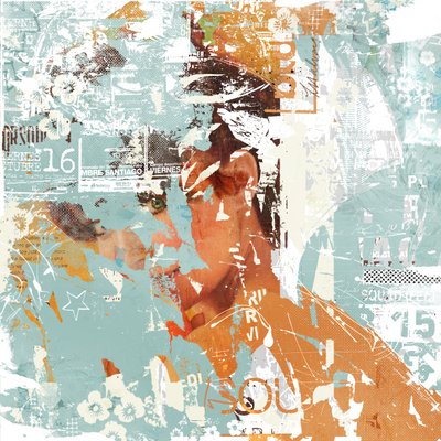 ピーピングアイ、2015年（キャンバスにミクストメディア） 作： Teis Albers