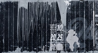 プードルの落書き、2015年（キャンバスにコラージュ） 作： Teis Albers