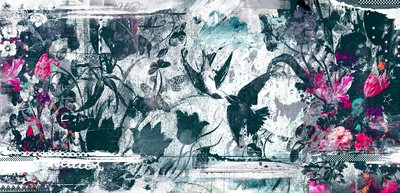 Spiraling、2017年（キャンバスにコラージュ） 作： Teis Albers