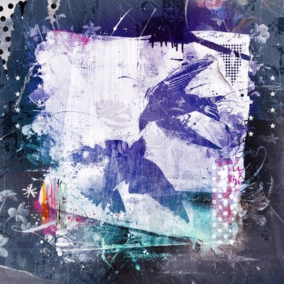 Spiraling Birds、2015年（キャンバスにミクストメディア） 作： Teis Albers