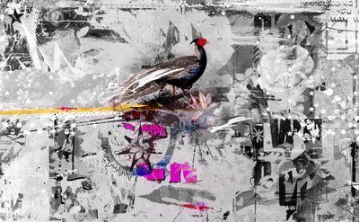 Who dunnit、2017年（キャンバスにコラージュ） 作： Teis Albers