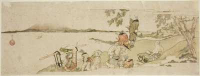 ルート上の富士山を見る（道中富士を望む） 作： Teisai Hokuba