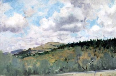 セッティニャーノ付近の朝の風景 作： Telemaco Signorini