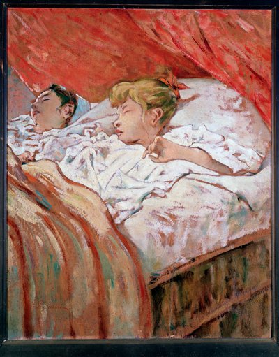 Sleeping Children - 油彩・キャンバス 作： Telemaco Signorini