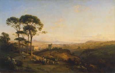 コノッキアからのナポリ』テオドロ・ドゥクレール作 1838年 油彩・キャンバス 作： Teodoro Duclere
